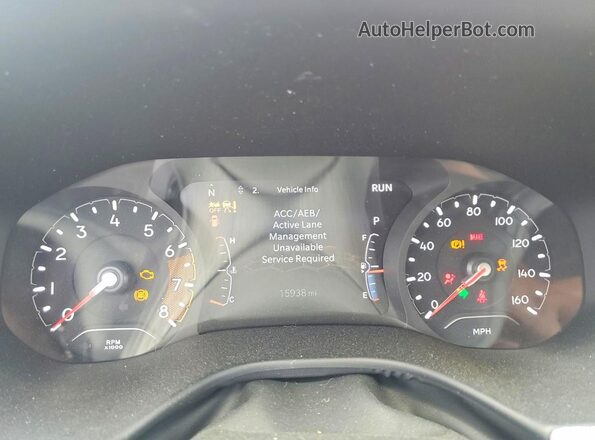 3C4NJCBB5NT198572 2022 JEEP COMPASS Бордовый Вид щитка приборов