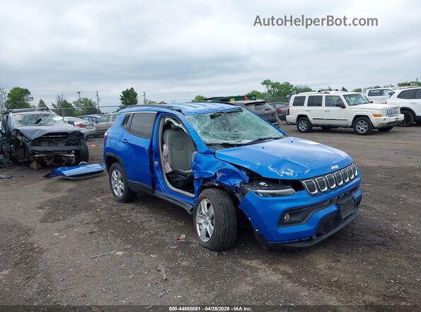3C4NJDBB0NT177621 2022 JEEP COMPASS Blue Przód prawy