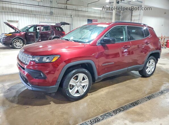 3C4NJDBB9NT103064 2022 JEEP COMPASS Burgundy Vista tres cuartos delantera izquierda