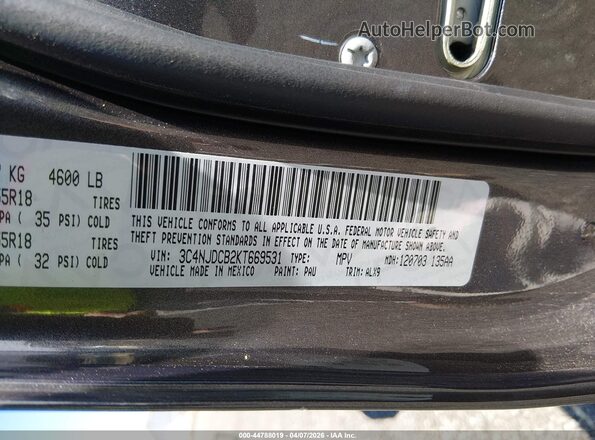 3C4NJDCB2KT669531 2019 JEEP COMPASS Серый Вид подкапотного пространства