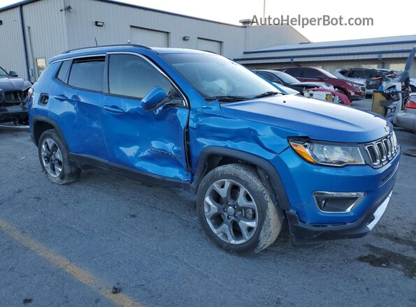 3C4NJDCB2KT811635 2019 JEEP COMPASS Blue Delantero derecho