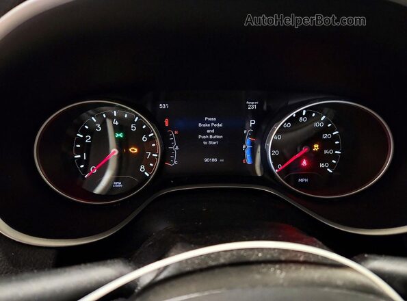 3C4NJDCB3JT104462 2018 JEEP COMPASS Черный Вид щитка приборов