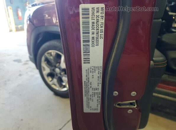 3C4NJDCB7MT563370 2021 JEEP COMPASS Красный Вид наклейки с VIN-кодом