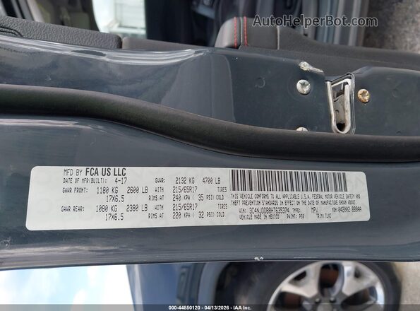 3C4NJDDB8HT635374 2017 JEEP NEW COMPASS Blue Вид підкапотного простору