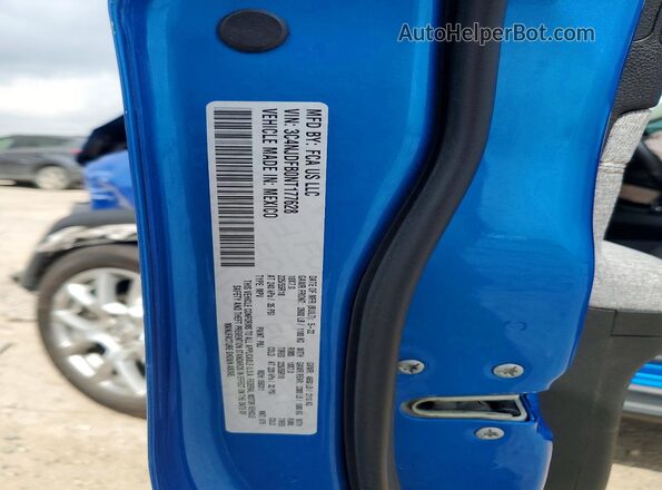 3C4NJDFB0NT177628 2022 JEEP COMPASS Blue VIN sticker view