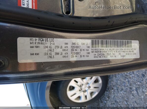 3C4PDCAB0JT295075 2018 DODGE JOURNEY Серый Вид подкапотного пространства