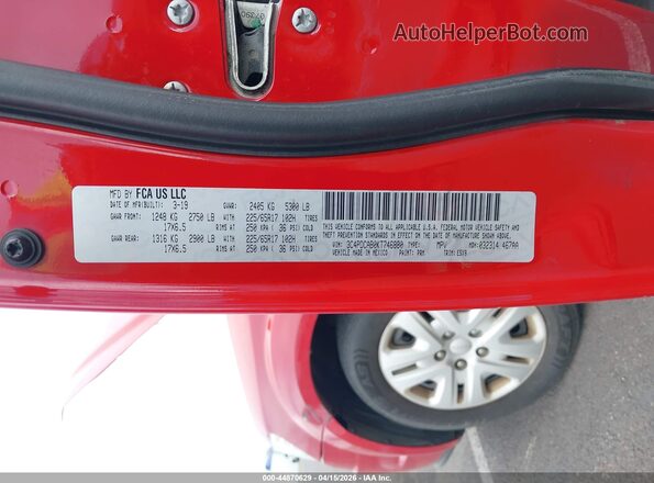 3C4PDCAB0KT746880 2019 DODGE JOURNEY Red Вид підкапотного простору
