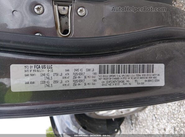 3C4PDCAB7HT504306 2017 DODGE JOURNEY Gray Вид підкапотного простору