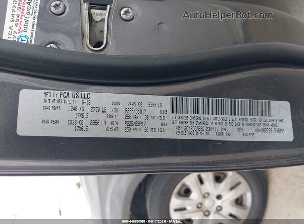 3C4PDCAB9GT230511 2016 DODGE JOURNEY Gray Շարժիչի բաժամունքի տեսք