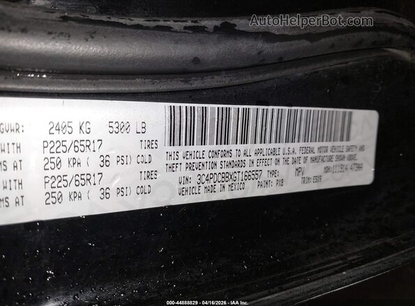 3C4PDCBBXGT166557 2016 DODGE JOURNEY Black Widok komory silnika