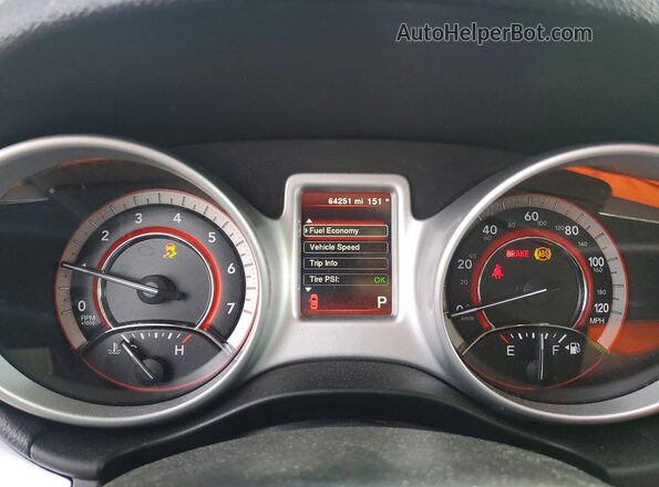 3C4PDCBG5KT701377 2019 DODGE JOURNEY Silver Vista del cuadro de instrumentos
