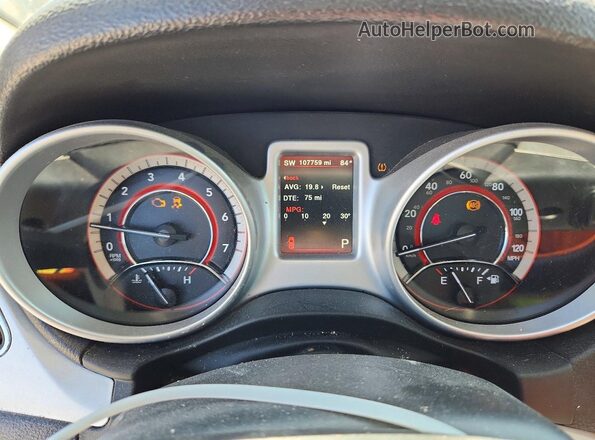 3C4PDCBG5KT797835 2019 DODGE JOURNEY Black Widok zestawu wskaźników