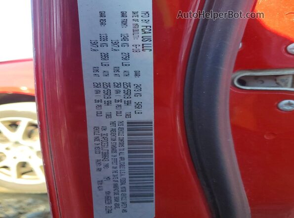3C4PDCEG1JT380643 2018 DODGE JOURNEY Красный Вид наклейки с VIN-кодом