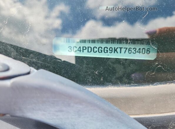 3C4PDCGG9KT763406 2019 DODGE JOURNEY Серебряный Вид наклейки с VIN-кодом