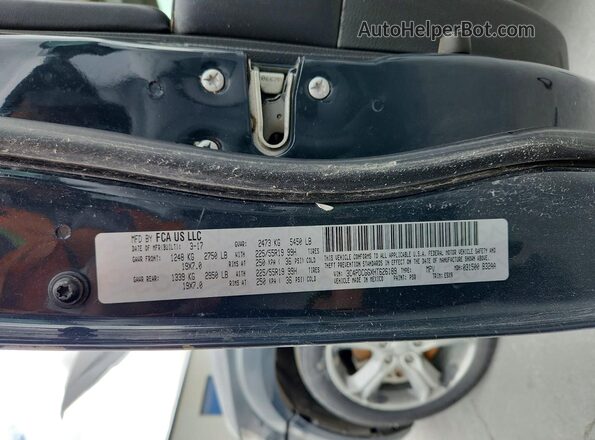 3C4PDCGGXHT626189 2017 DODGE JOURNEY Синий Вид наклейки с VIN-кодом
