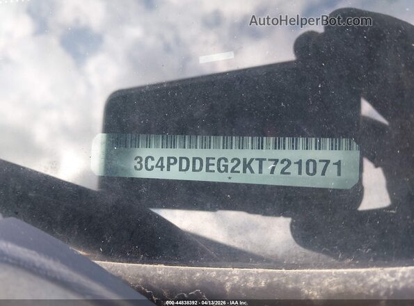 3C4PDDEG2KT721071 2019 DODGE JOURNEY Black ძრავის განყოფილების ხედი