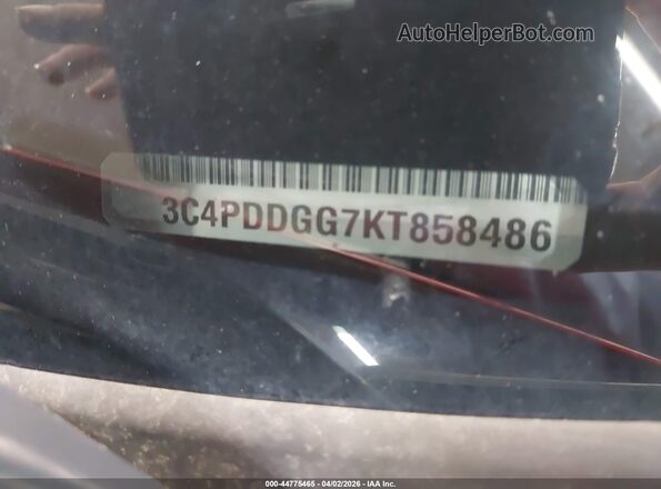 3C4PDDGG7KT858486 2019 DODGE JOURNEY Orange ძრავის განყოფილების ხედი