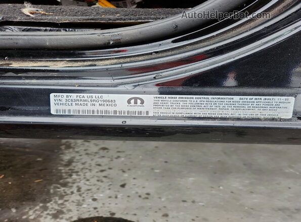 3C63RRML9RG190683 2024 RAM 3500 Black Widok naklejki z numerem VIN