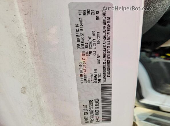 3C6LRVVG1SE526743 2025 RAM PROMASTER White Widok naklejki z numerem VIN
