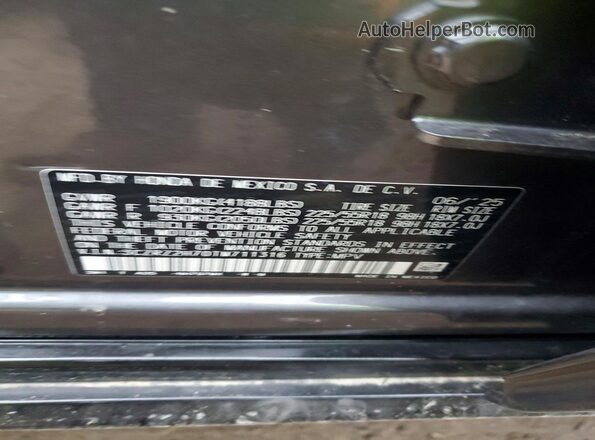 3CZRZ2H70TM711316 2026 HONDA HR-V Gray Vista de la etiqueta del VIN