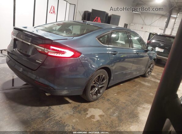 3FA6P0HD1JR201474 2018 FORD FUSION Синий Задняя правая четверть
