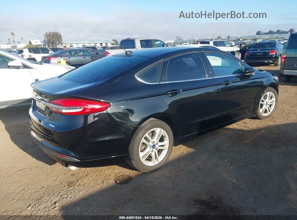3FA6P0HD4JR233092 2018 FORD FUSION Черный Задняя правая четверть