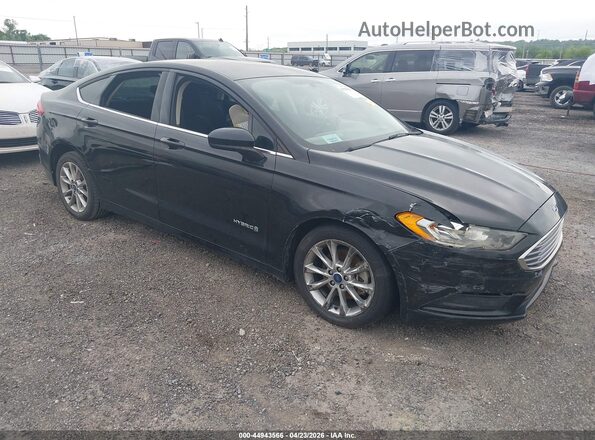 3FA6P0LU6HR400487 2017 FORD FUSION HYBRID Черный Передняя правая четверть
