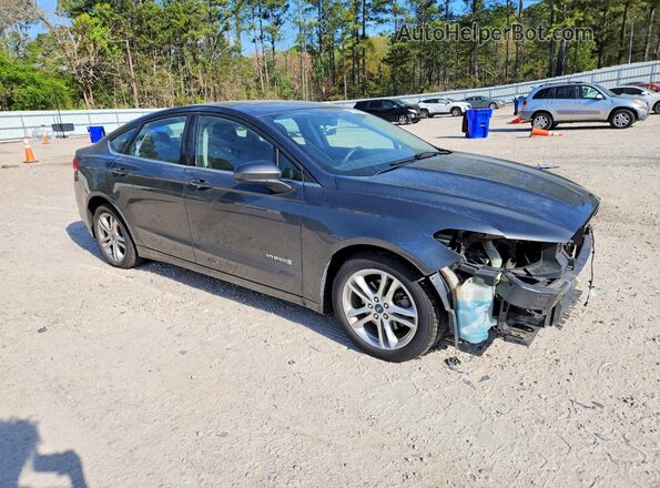 3FA6P0LU7JR102357 2018 FORD FUSION Серый Передняя правая четверть