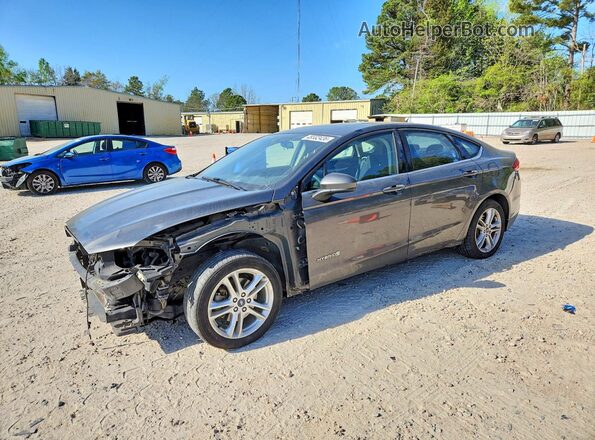 3FA6P0LU7JR102357 2018 FORD FUSION Серый Передняя левая четверть