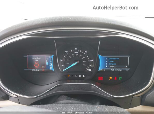 3FA6P0PU0GR305853 2016 FORD FUSION ENERGI White Հետևի նստատեղերի տեսք