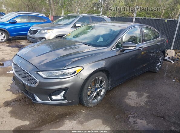 3FA6P0RU2LR139844 2020 FORD FUSION HYBRID Gray Առջևի ձախ երեք քառորդ տեսարան