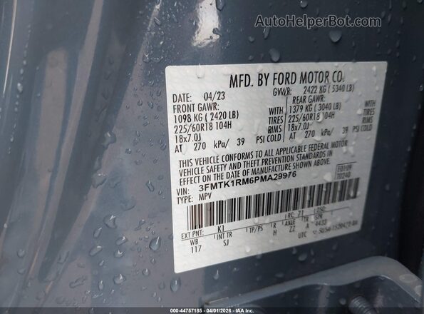 3FMTK1RM6PMA29976 2023 FORD MUSTANG MACH-E Синий Вид подкапотного пространства