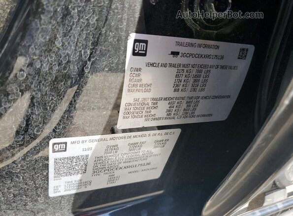 3GCPDCEKXRG175136 2024 CHEVROLET SILVERADO Black Engine compartment view