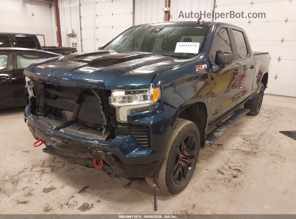 3GCPDFEK0NG645721 2022 CHEVROLET SILVERADO Blue Вид спереду