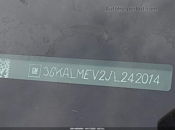 3GKALMEV2JL242014 2018 GMC TERRAIN Синий Вид подкапотного пространства