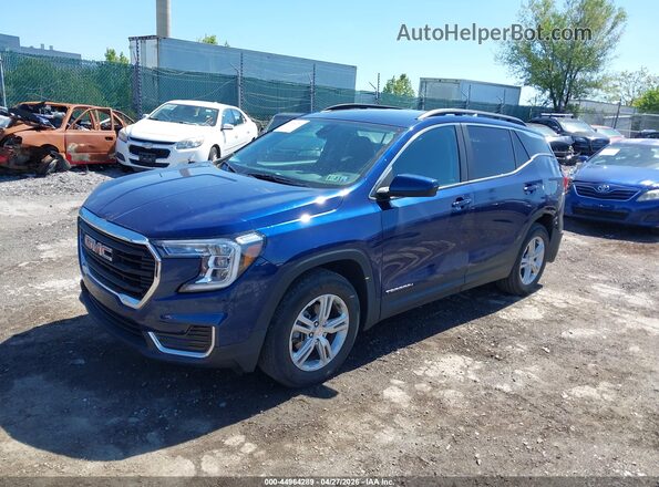 3GKALMEV9NL274190 2022 GMC TERRAIN Синий Передняя левая четверть