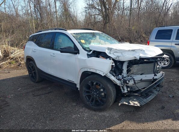 3GKALMEVXML308264 2021 GMC TERRAIN Белый Передняя правая четверть