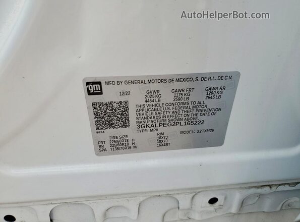 3GKALPEG2PL165222 2023 GMC TERRAIN White Vista interior de 360 grados
