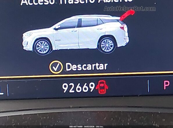 3GKALPEV3LL134022 2020 GMC TERRAIN White 