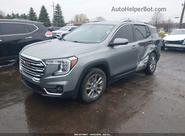 3GKALVEG3PL136686 2023 GMC TERRAIN Gray წინა მარცხენა ხედი სამი მეოთხედიდან
