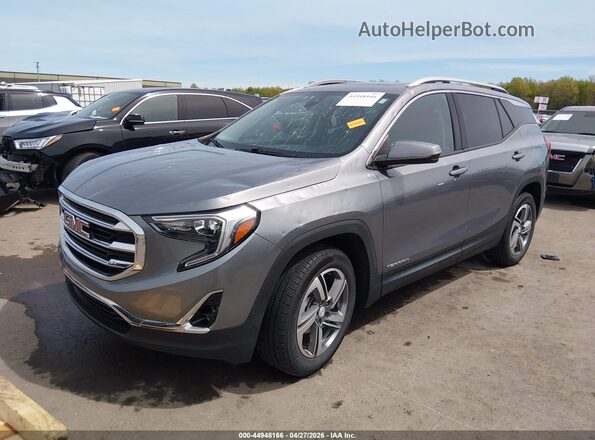 3GKALVEV5LL320908 2020 GMC TERRAIN Gray Առջևի ձախ երեք քառորդ տեսարան