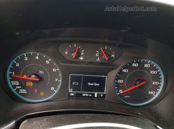 3GNAXREV0JS508060 2018 CHEVROLET EQUINOX Blue Սարքավորումների վահանակի տեսք