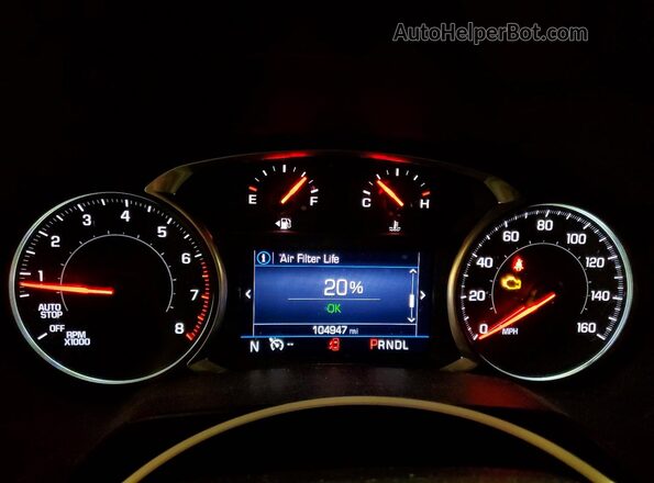 3GNKBHR44LS630387 2020 CHEVROLET BLAZER Black Instrument cluster view