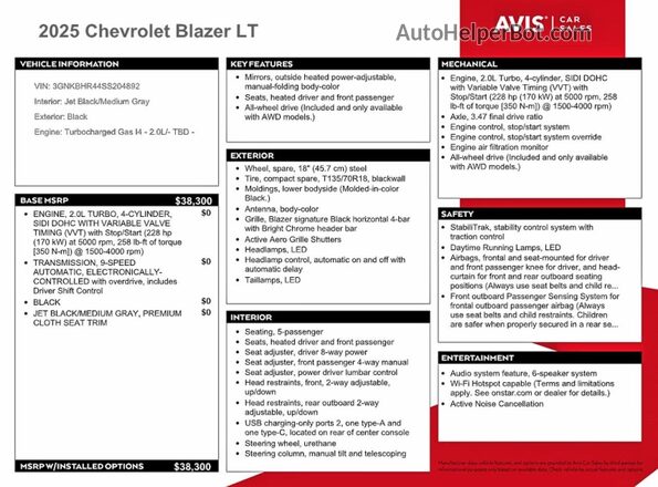 3GNKBHR44SS204892 2025 CHEVROLET BLAZER Черный Вид подкапотного пространства