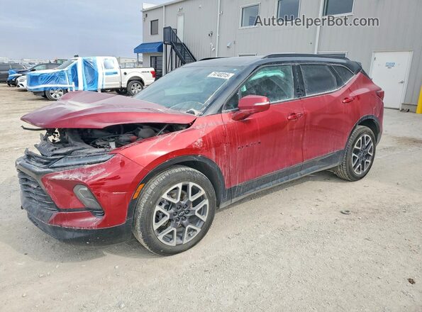 3GNKBKRS3PS224960 2023 CHEVROLET BLAZER Red Przód lewy