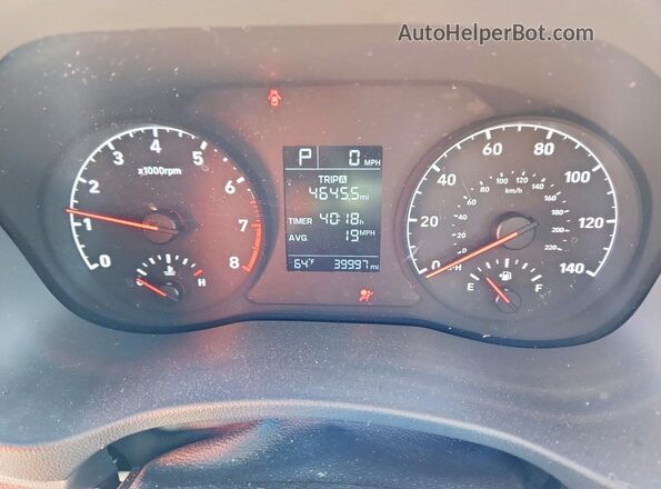 3KPC24A63LE105046 2020 HYUNDAI ACCENT Синий Вид щитка приборов
