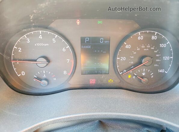 3KPC24A65LE092476 2020 HYUNDAI ACCENT Gray Widok zestawu wskaźników