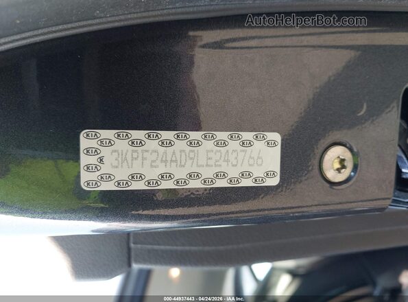 3KPF24AD9LE243766 2020 KIA FORTE Синий Вид подкапотного пространства