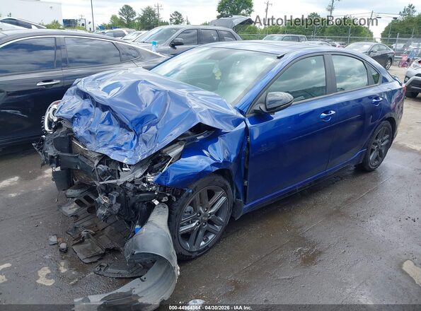 3KPF34AD6ME412477 2021 KIA FORTE Синий Передняя левая четверть