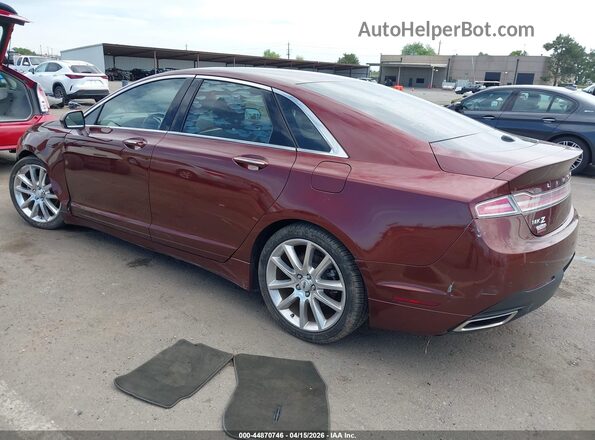 3LN6L2LU7GR623634 2016 LINCOLN MKZ HYBRID Maroon Rear left